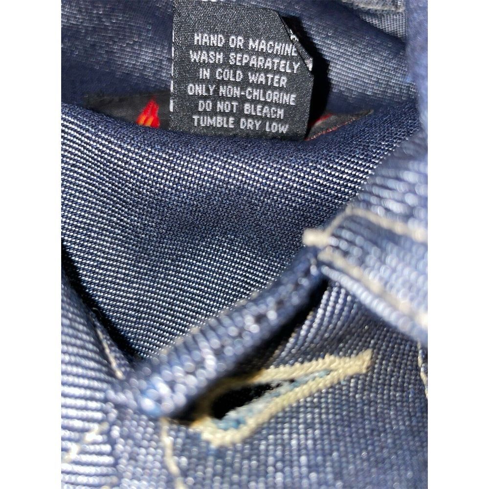 JOHNNY BLAZE Denim Jean Jacket L Men's Heavy Thick Jean Vintage Blue Method Man - Picture 9 of 11